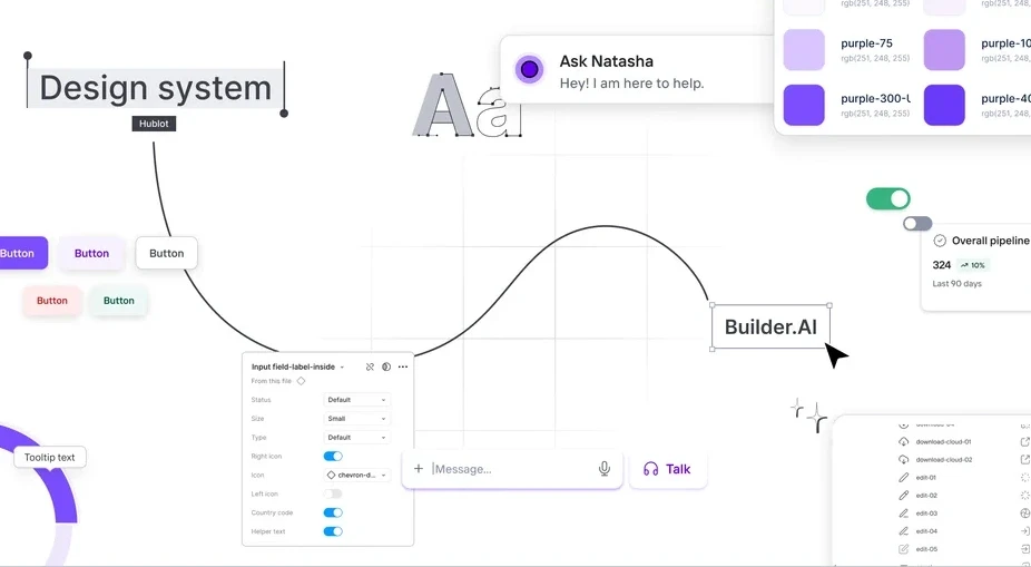 Block Design System components: buttons, tooltip and input field settings