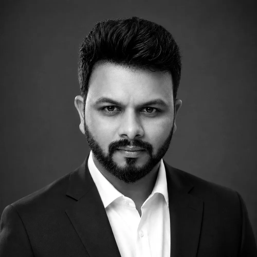 Portrait of Ankur Kushwaha in a dark suit